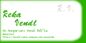 reka vendl business card